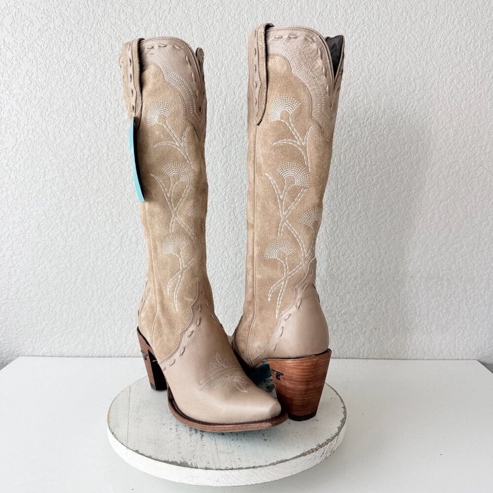 Lane Boots Tessa Knee High Machiatto Cowboy Boots Western Tall Snip Toe Size 10